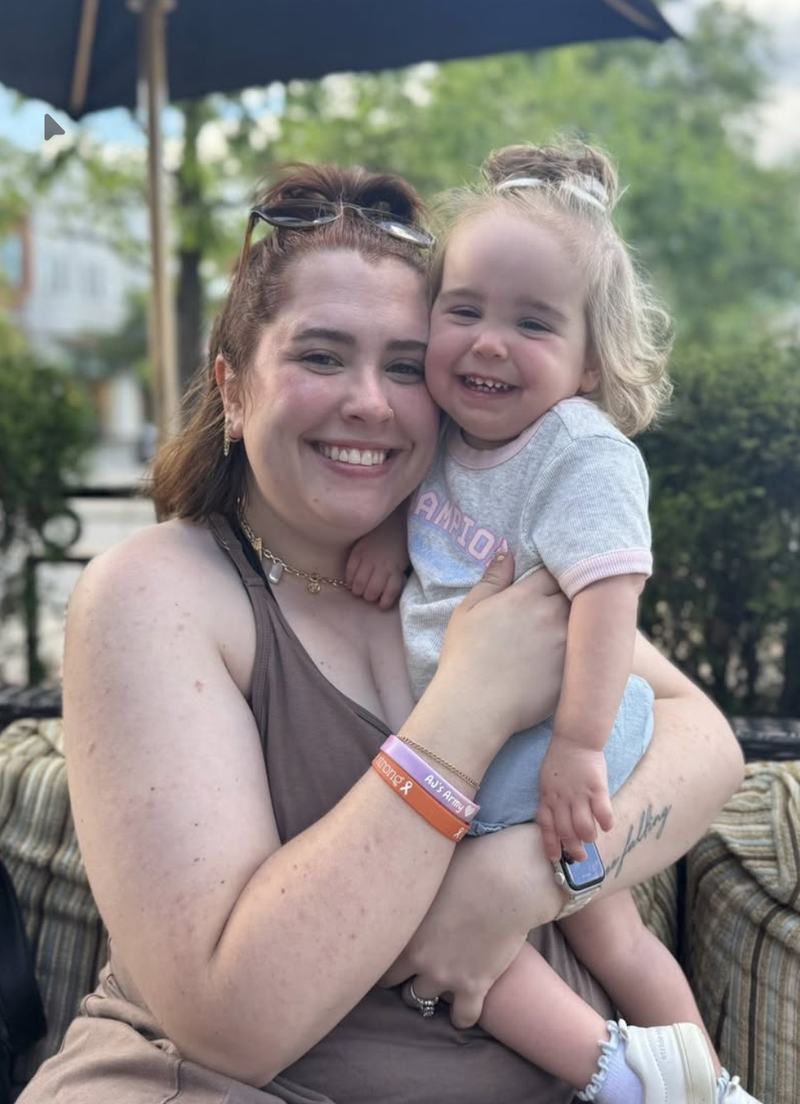 Megan holding AJ